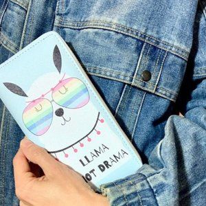 Rainbow Shades Llama Wallet
